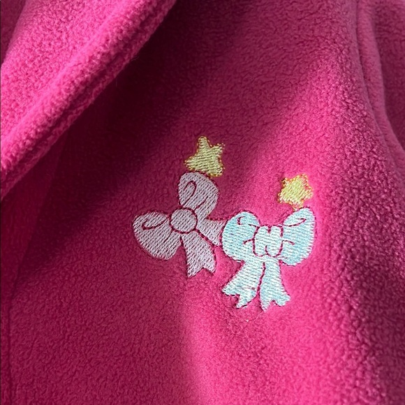 Kids Pink Pajamas with Butterfly Embroidery - Picture 2 of 6